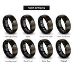 font options for inside engraving on gunmetal & black aztec serpent rings