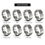 font options for inside engraving on grey b flat symbol rings