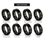 font options for inside engraving on black babalon sigil rings
