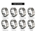 font options for inside engraving on gray babalon sigil rings