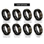 font options for inside engraving on gunmetal & black babalon sigil rings