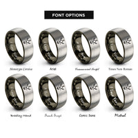 font options for inside engraving on gunmetal & grey babalon sigil rings