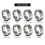 font options for inside engraving on gray bacterium rings