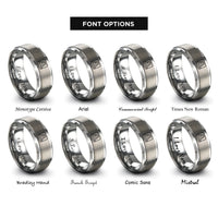 font options for inside engraving on grey badlands butte rings