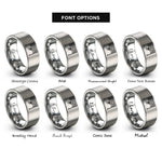 font options for inside engraving on gray badminton net shuttlecock rings