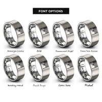 font options for inside engraving on gray badminton net shuttlecock rings