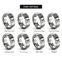 font options for inside engraving on grey bakers wheat wreath rings