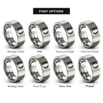 font options for inside engraving on grey bakers wheat wreath rings
