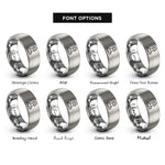 font options for inside engraving on gray balanced rock rings
