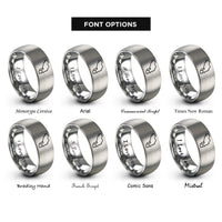 font options for inside engraving on silver balkans rings