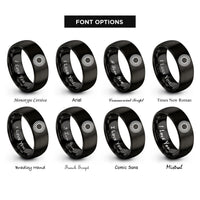 font options for inside engraving on black ball bearing rings