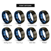 font options for inside engraving on gunmetal & blue ball mouse rings