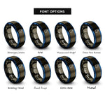 font options for inside engraving on gunmetal & blue ball mouse rings