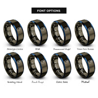 font options for inside engraving on gunmetal & blue ball mouse rings