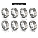 font options for inside engraving on silver ball peen hammer rings