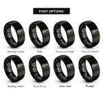 font options for inside engraving on black banjo rings