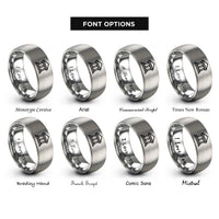 font options for inside engraving on gray bank building rings