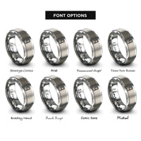 font options for inside engraving on gray bar clamp rings