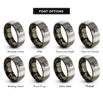 font options for inside engraving on gunmetal & grey barber clippers rings