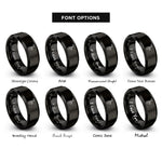 font options for inside engraving on black baritone sax jazz rings