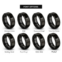font options for inside engraving on black baritone sax jazz rings