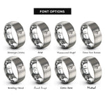 font options for inside engraving on grey baritone sax jazz rings