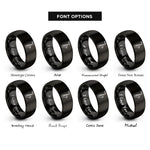 font options for inside engraving on black baritone saxophone rings