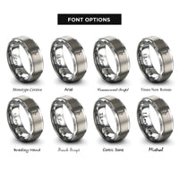 font options for inside engraving on silver baritone saxophone rings