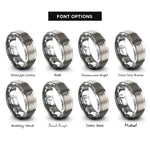 font options for inside engraving on silver baritone saxophone rings