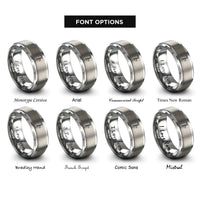 font options for inside engraving on silver baritone saxophone rings