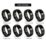 font options for inside engraving on black barley rings