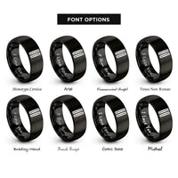 font options for inside engraving on black barline double rings