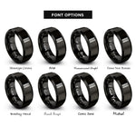 font options for inside engraving on black barline double rings