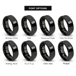 font options for inside engraving on black barline double rings