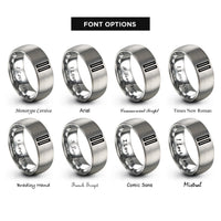 font options for inside engraving on grey barline double rings
