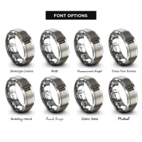 font options for inside engraving on grey barline double rings