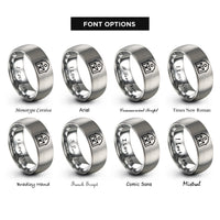 font options for inside engraving on grey barn rings