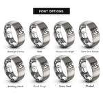 font options for inside engraving on grey barn silo rings