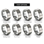font options for inside engraving on grey barnegat lighthouse beam rings