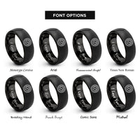 font options for inside engraving on black barometer dial rings