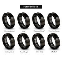 font options for inside engraving on black barometer dial rings