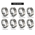 font options for inside engraving on silver barometer dial rings