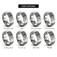 font options for inside engraving on silver barometer dial rings