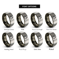 font options for inside engraving on gunmetal & gray barometer rings