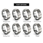 font options for inside engraving on gray barrel jack rings