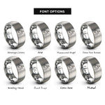 font options for inside engraving on grey barrel racer rings