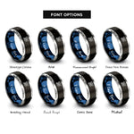font options for inside engraving on black & blue & gray basilisk rings