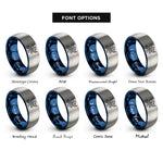 font options for inside engraving on blue & grey basilisk rings