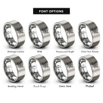 font options for inside engraving on gray basilisk rings
