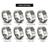 font options for inside engraving on grey basketball dunk rings